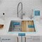 Elkay 16 Gauge Workstation Stainless Steel 25-1/2" x 18-1/2" x 9" Single Bowl Undermount Sink Kit with Filtered Beverage Faucet EFRU24169RTFGW - alternate 3
